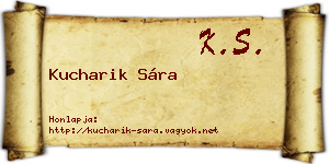 Kucharik Sára névjegykártya