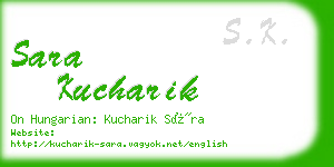 sara kucharik business card